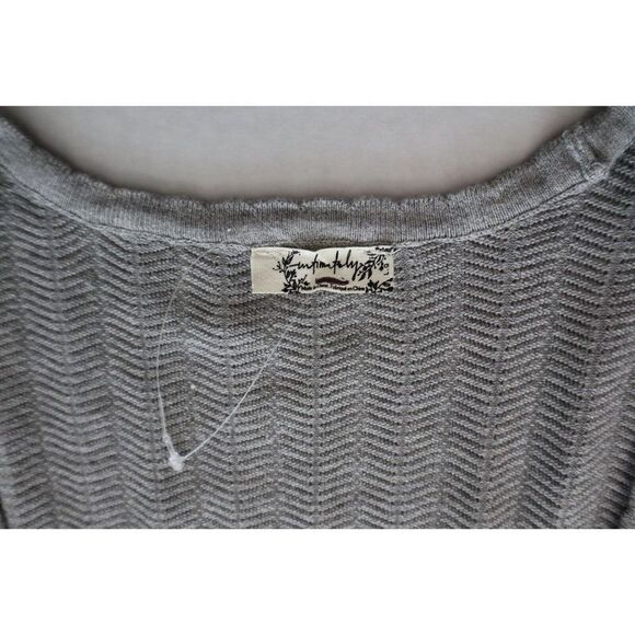 Intimately x FP OB1707964 Women's Sz L Gray Cropped Knit Sleeveless Pullover - Picture 4 of 8